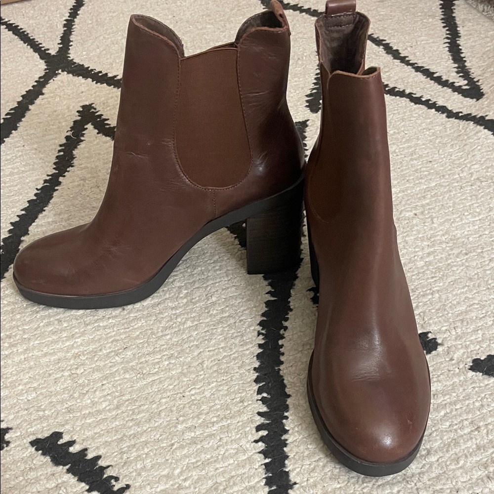 Brown Leather Ankle Boots